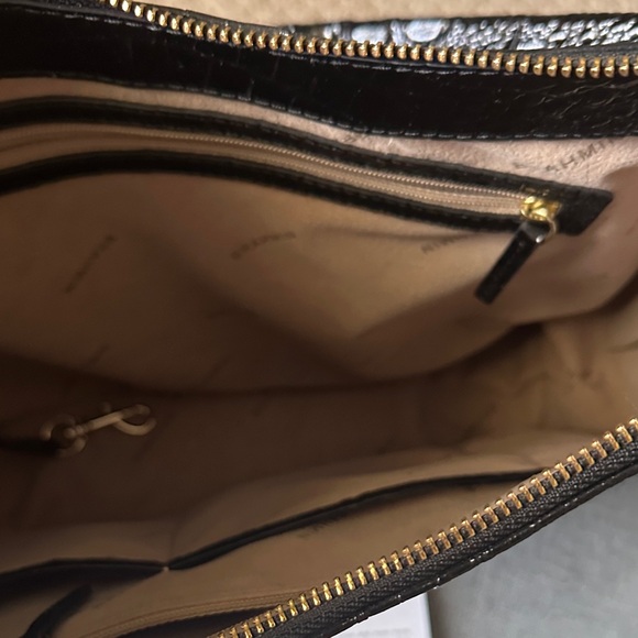 Brahmin Black Croc-Embossed Shoulder Bag - Picture 8 of 9